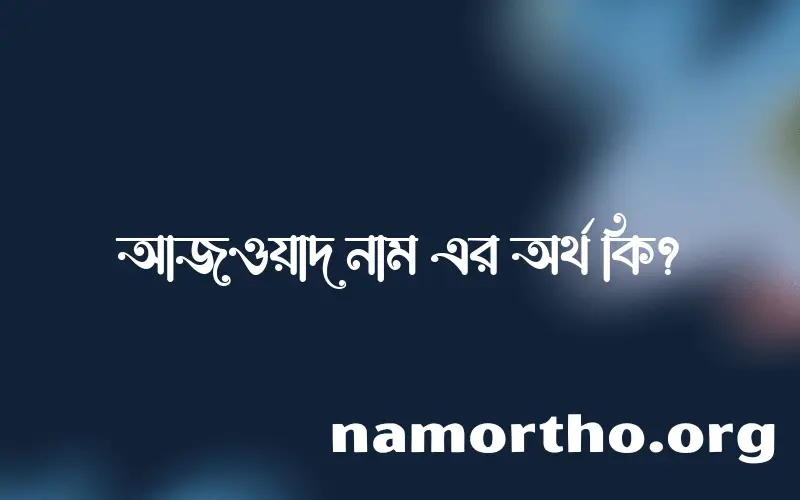 আজওয়াদ নামের অর্থ কি? (ব্যাখ্যা ও বিশ্লেষণ) জানুন