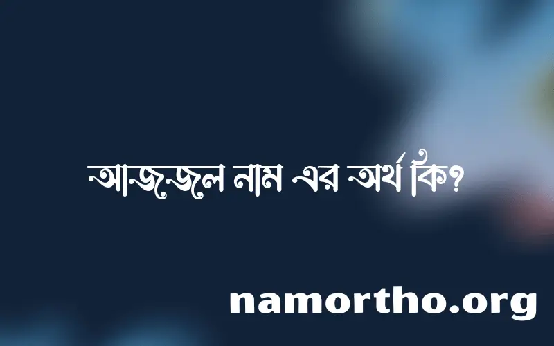 আজজল নামের অর্থ কি? ইসলামিক আরবি বাংলা অর্থ এবং নামের তাৎপর্য