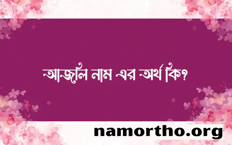 আজলি নামের আর্থ কি?