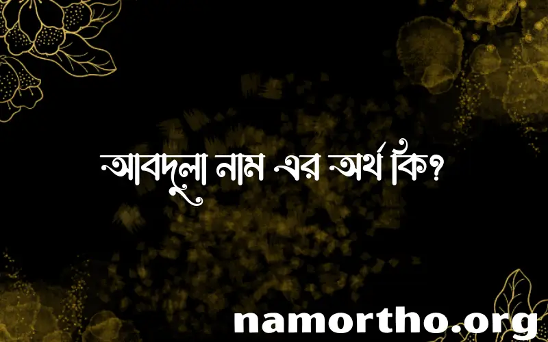 আবদুলা নামের অর্থ কি? আবদুলা নামের বাংলা, আরবি/ইসলামিক অর্থসমূহ