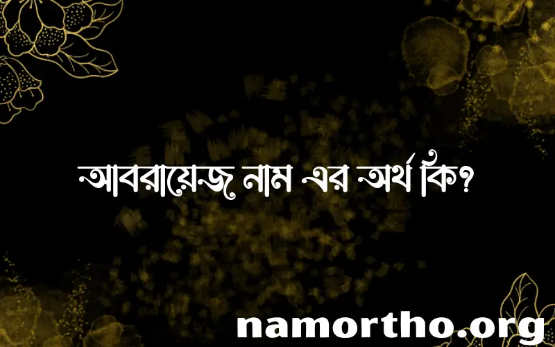 আবরায়েজ নামের অর্থ কি, ইসলামিক আরবি এবং বাংলা অর্থ জানুন