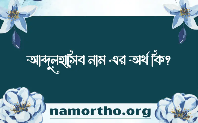 আব্দুলহাসিব নামের অর্থ কি? ইসলামিক আরবি বাংলা অর্থ এবং নামের তাৎপর্য