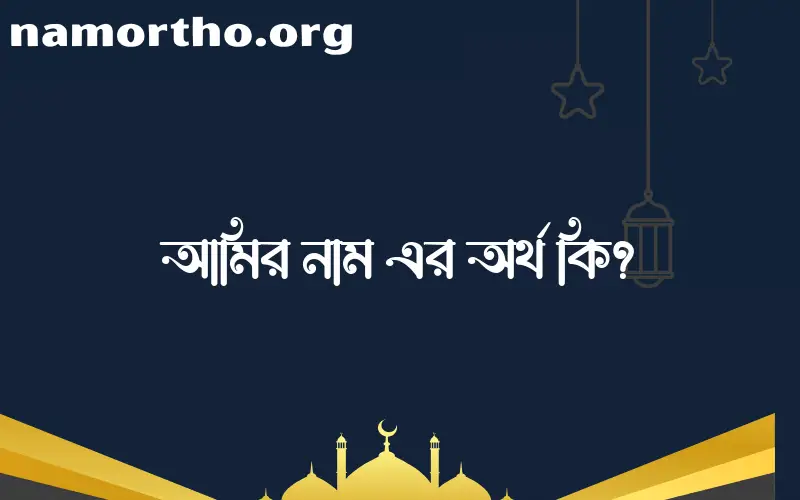 আমির নামের অর্থ কি? আমির নামের বাংলা, আরবি/ইসলামিক অর্থসমূহ