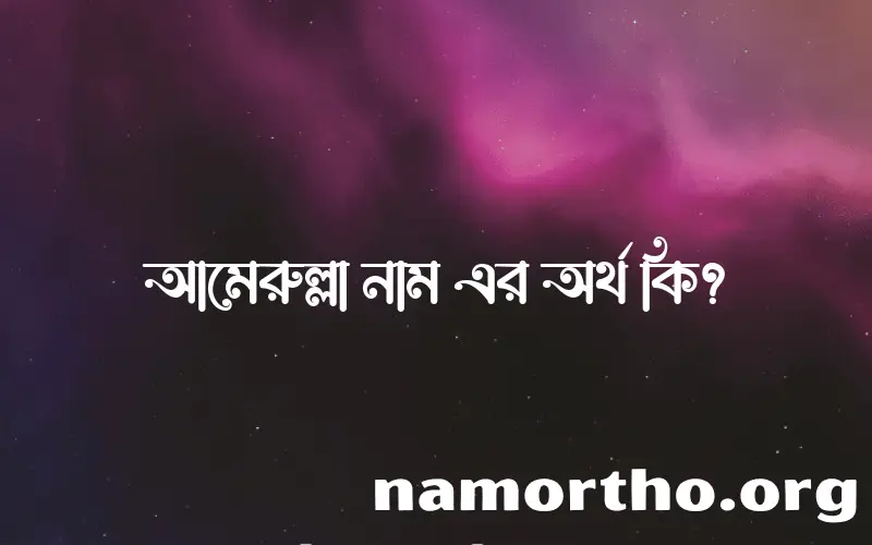 আমেরুল্লা নামের অর্থ কি? আমেরুল্লা নামের বাংলা, আরবি/ইসলামিক অর্থসমূহ