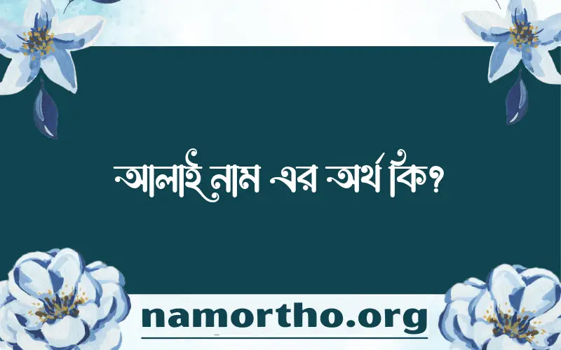 আলাই নামের অর্থ কি, ইসলামিক আরবি এবং বাংলা অর্থ জানুন