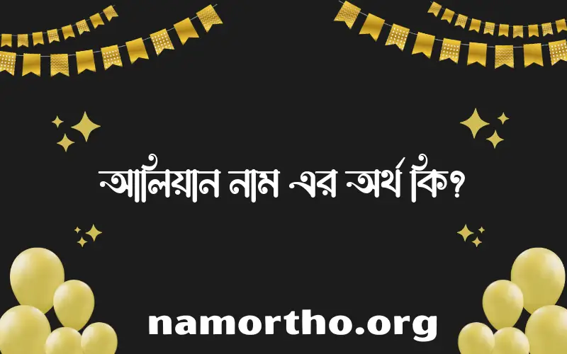 আলিয়ান নামের অর্থ কি? আলিয়ান নামের বাংলা, আরবি/ইসলামিক অর্থসমূহ