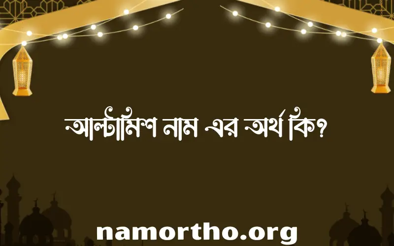 আল্টামিশ নামের অর্থ কি এবং ইসলাম কি বলে? (বিস্তারিত)