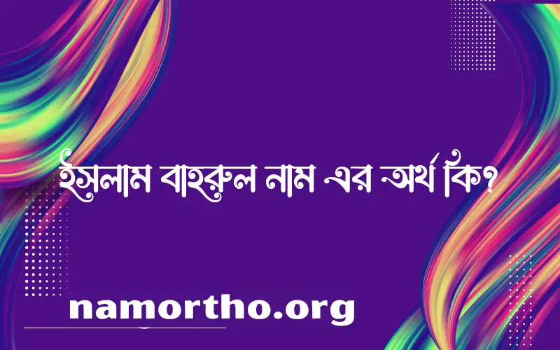 ইসলাম বাহরুল নামের অর্থ কি? (ব্যাখ্যা ও বিশ্লেষণ) জানুন