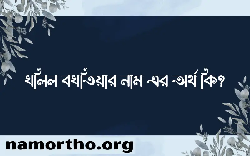 খলিল বখতিয়ার নামের অর্থ কি? খলিল বখতিয়ার নামের বাংলা, আরবি/ইসলামিক অর্থসমূহ