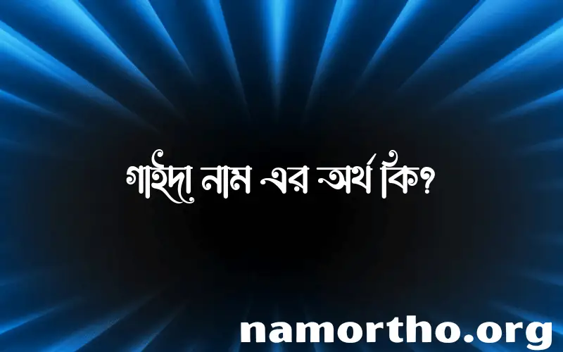 গাইদা নামের আর্থ কি?