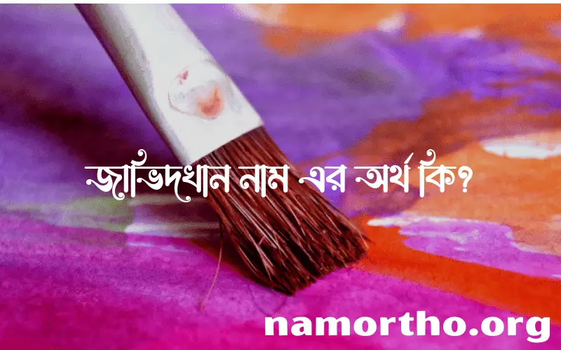 জাভিদখান নামের আর্থ কি?