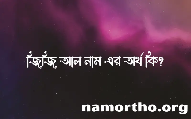 জিজি আল নামের অর্থ কি, ইসলামিক আরবি এবং বাংলা অর্থ জানুন