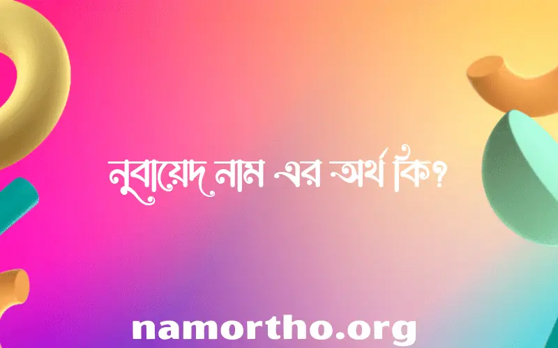 নুবায়েদ নামের অর্থ কি? নুবায়েদ নামের ইসলামিক অর্থ এবং বিস্তারিত তথ্য সমূহ