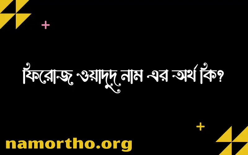 ফিরোজ ওয়াদুদ নামের আর্থ কি?