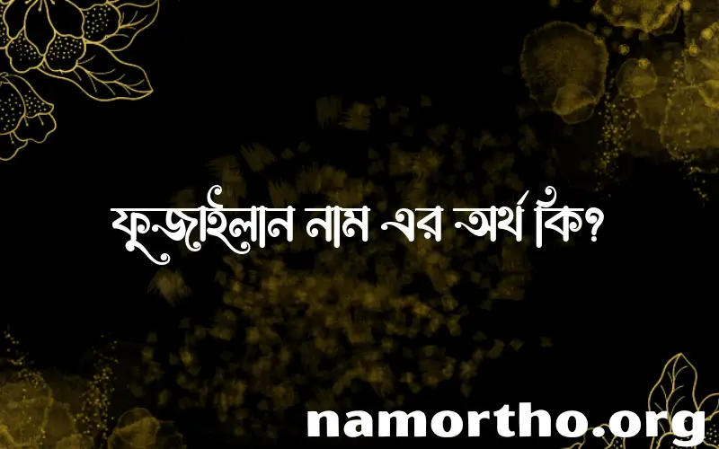 ফুজাইলান নামের আর্থ কি?