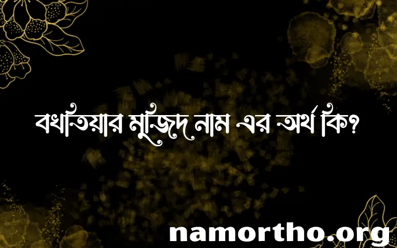 বখতিয়ার মুজিদ নামের অর্থ কি? বখতিয়ার মুজিদ নামের ইসলামিক অর্থ এবং বিস্তারিত তথ্য সমূহ