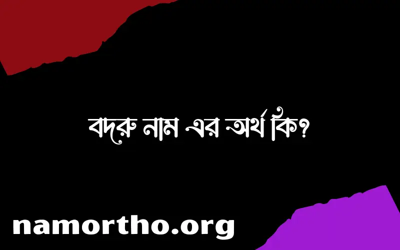 বদরু নামের অর্থ কি? বদরু নামের বাংলা, আরবি/ইসলামিক অর্থসমূহ