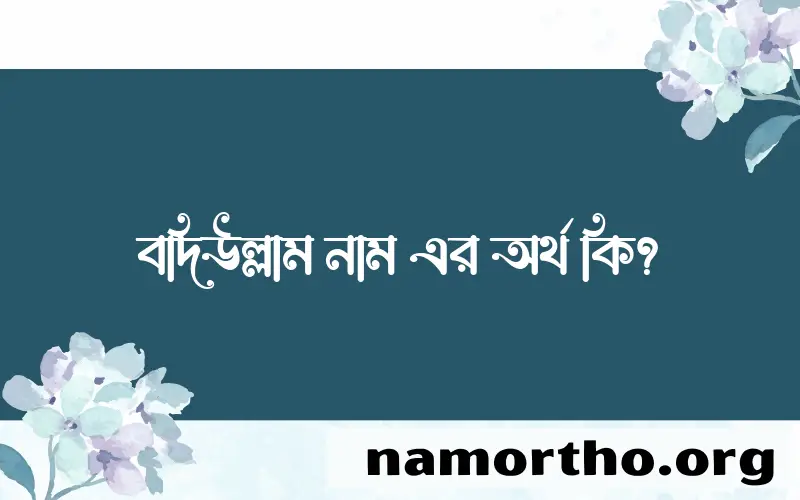 বদিউল্লাম নামের অর্থ কি? বদিউল্লাম নামের ইসলামিক অর্থ এবং বিস্তারিত তথ্য সমূহ