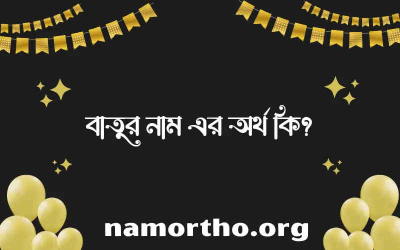 বাতুর নামের অর্থ কি? (ব্যাখ্যা ও বিশ্লেষণ) জানুন