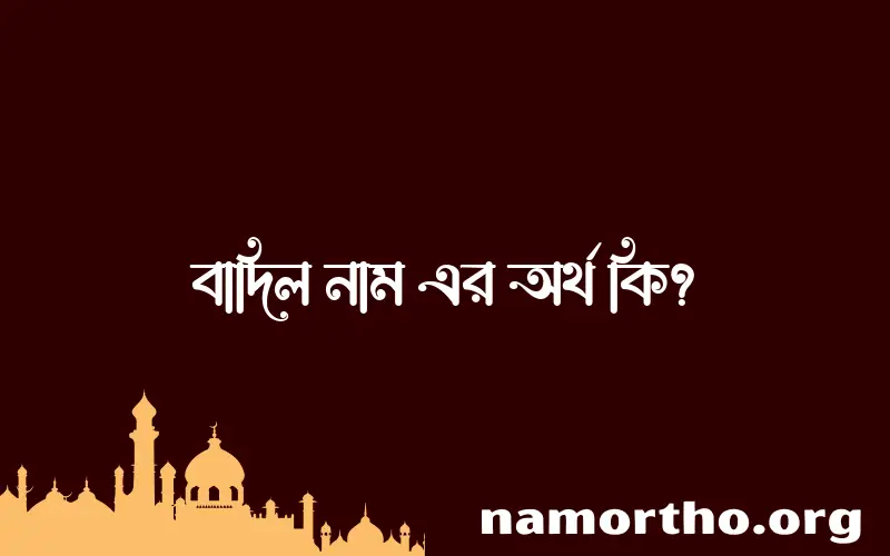 বাদিল নামের অর্থ কি, ইসলামিক আরবি এবং বাংলা অর্থ জানুন