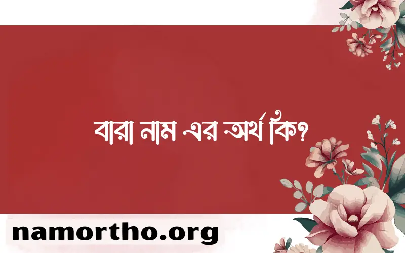 বারা নামের অর্থ কি? ইসলামিক আরবি বাংলা অর্থ এবং নামের তাৎপর্য