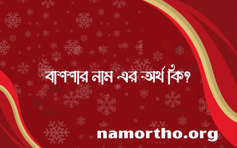 বাশশার নামের অর্থ কি এবং ইসলাম কি বলে? (বিস্তারিত)