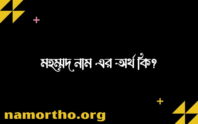 মহম্মদ নামের আর্থ কি?