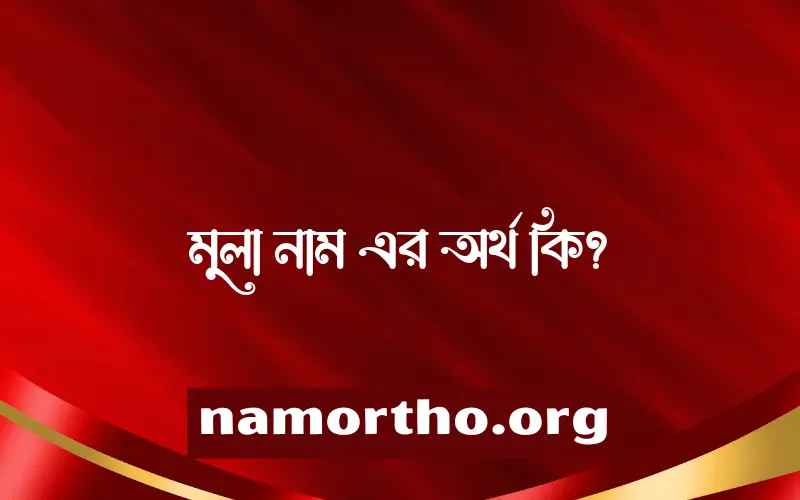 মুলা নামের আর্থ কি?