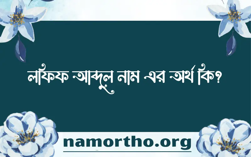 লফিফ আব্দুল নামের অর্থ কি? লফিফ আব্দুল নামের বাংলা, আরবি/ইসলামিক অর্থসমূহ