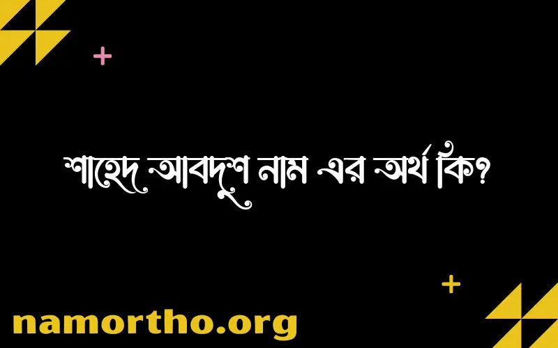 শাহেদ আবদুশ নামের অর্থ কি? (ব্যাখ্যা ও বিশ্লেষণ) জানুন